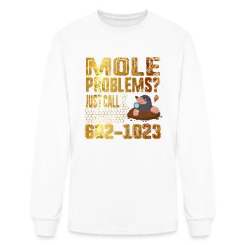 Mole Day Mole Problems Just Call Avogadro's - Men's Long Sleeve T-Shirt - white - Front