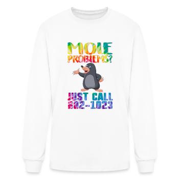 Mole Day Mole Problems Just Call Avogadro's - Men's Long Sleeve T-Shirt - white - Front