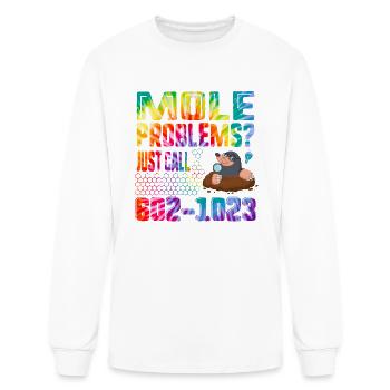 Mole Day Mole Problems Just Call Avogadro's - Men's Long Sleeve T-Shirt - white - Front