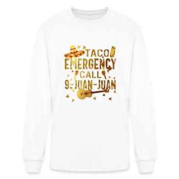 Taco Emergency Call 9 Juan Juan Cinco de Mayo - Men's Long Sleeve T-Shirt - white - Front