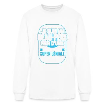 chemise de père, je suis un beau-père fier d'une - Men's Long Sleeve T-Shirt - white - Front