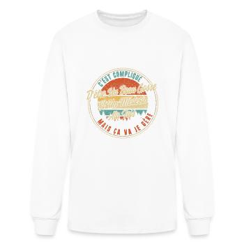 C'est Compliqué D'être Un Beau Gosse Et Un - Men's Long Sleeve T-Shirt - white - Front