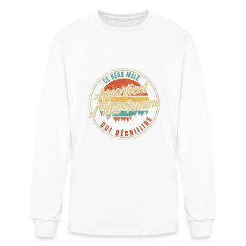 Ce Beau Mâle Appartient À Une Femme Qui - Men's Long Sleeve T-Shirt - white - Front