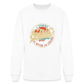 Eric L'homme Le Mythe La Légende Humour T Shirt - Men's Long Sleeve T-Shirt - white - Front