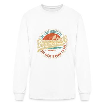 Voici À Quoi Ressemble Un, Beau Gosse, Qui Vient - Men's Long Sleeve T-Shirt - white - Front