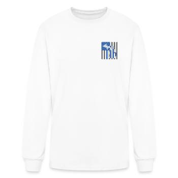 Police Shirt, Michigan State Police Tee, Detroit - Men's Long Sleeve T-Shirt - white - Front