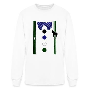 Werewolf Shirt, Suspender Werewolf Moon Howl - Men's Long Sleeve T-Shirt - white - Front