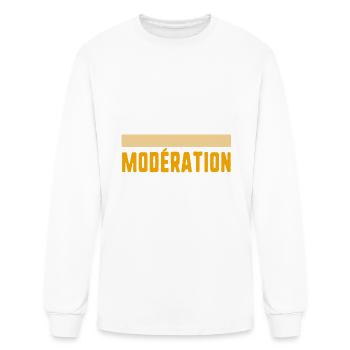 Je Suis Modération Humour 1 - Men's Long Sleeve T-Shirt - white - Front