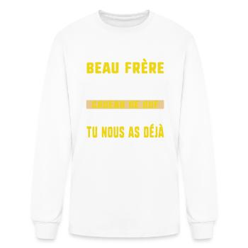 Beau Frère On A Essayé De Te Trouver Un Cadeau De - Men's Long Sleeve T-Shirt - white - Front