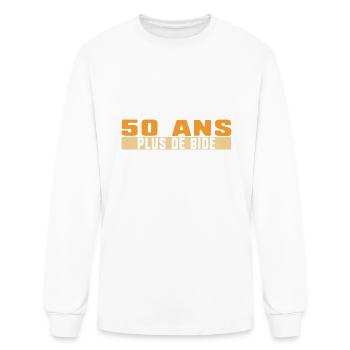 Moins De Cheveux 50 Ans Plus De Bide Mais - Men's Long Sleeve T-Shirt - white - Front