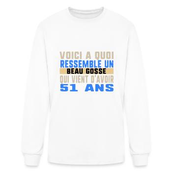 Voici A Quoi Ressemble Un Beau Gosse Qui Vient - Men's Long Sleeve T-Shirt - white - Front