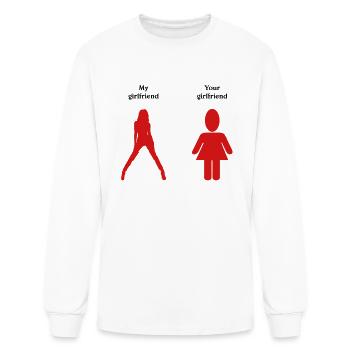 my girlfriend - your girlfriend - Men's Long Sleeve T-Shirt - white - Front