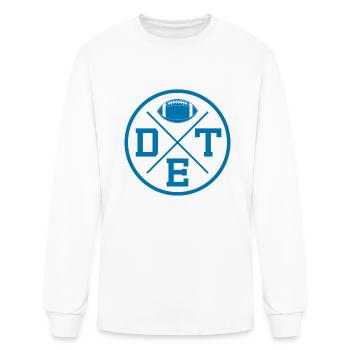 Detroit Football Vintage Michigan Retro Lion - Men's Long Sleeve T-Shirt - white - Front