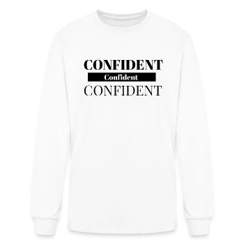 CONFIDENT - Men's Long Sleeve T-Shirt - white - Front