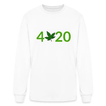 4 cannabis 20 - Men's Long Sleeve T-Shirt - white - Front