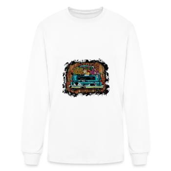 Turquoise Truck - Men's Long Sleeve T-Shirt - white - Front