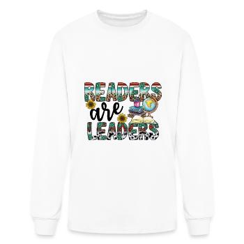 Readers Are Leaders - Men's Long Sleeve T-Shirt - white - Front