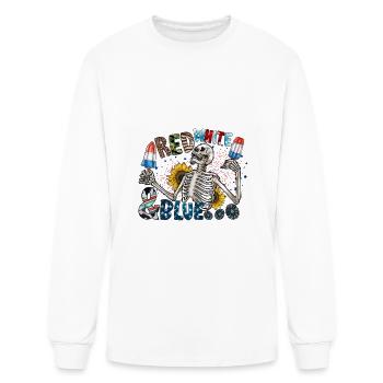 Red White And Blue - Men's Long Sleeve T-Shirt - white - Front