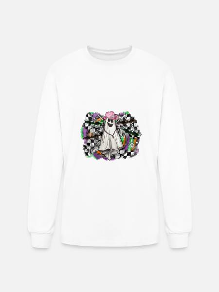 Boo - Men's Long Sleeve T-Shirt - white