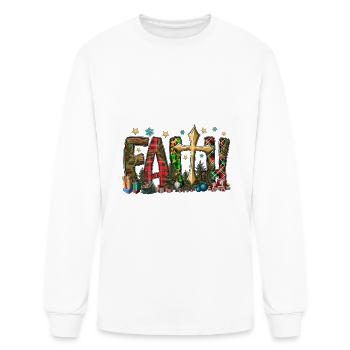Faith - Men's Long Sleeve T-Shirt - white - Front