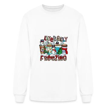 Literally Freezing - Men's Long Sleeve T-Shirt - white - Front