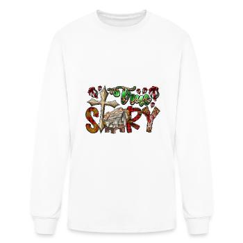 True Story - Men's Long Sleeve T-Shirt - white - Front