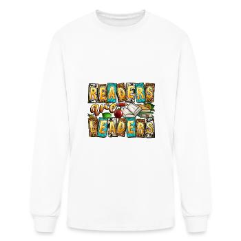 Readers Are Leaders - Men's Long Sleeve T-Shirt - white - Front