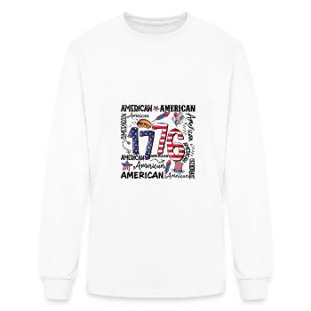 1776 American - Men's Long Sleeve T-Shirt - white - Front