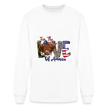 For The Love Of America - Men's Long Sleeve T-Shirt - white - Front