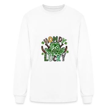 Howdy Lucky - Men's Long Sleeve T-Shirt - white - Front