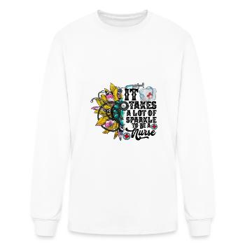 It Takes A Lot Of Sparkle To Be a Nurse - Men's Long Sleeve T-Shirt - white - Front