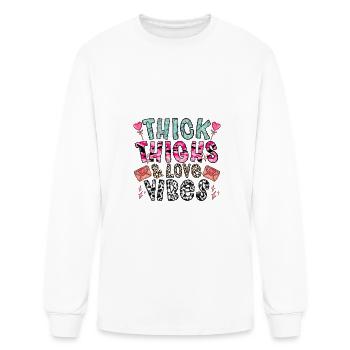 Thick Thighs And Love Vibes - Men's Long Sleeve T-Shirt - white - Front
