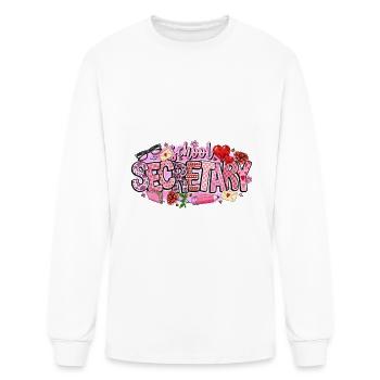 School Secretary - Men's Long Sleeve T-Shirt - white - Front