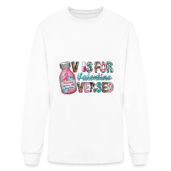 V is for valentine versed - Men's Long Sleeve T-Shirt - white - Front