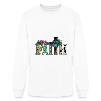 Faith - Men's Long Sleeve T-Shirt - white - Front
