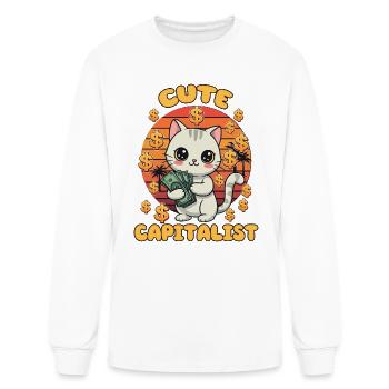 Cute Capitalist | by Asarteon - Men's Long Sleeve T-Shirt - white - Front