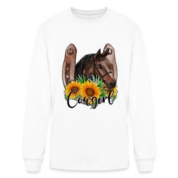 Cowgirl Horseshoe - Men's Long Sleeve T-Shirt - white - Front