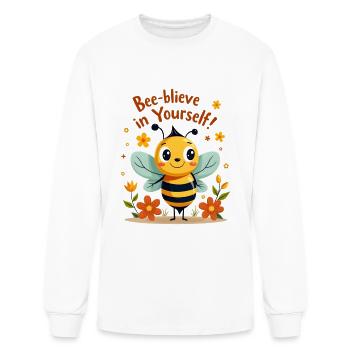 Buzzing with Confidence - Men's Long Sleeve T-Shirt - white - Front