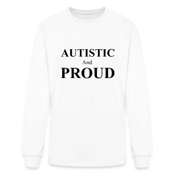 Autistic and Proud - Men's Long Sleeve T-Shirt - white - Front