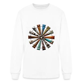 Moulin à vent rouillé - T-shirt à manches longues Homme - blanc - Devant