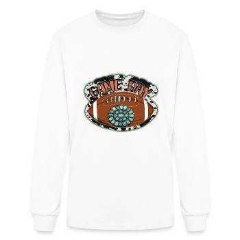 Game Day Turquoise - Men's Long Sleeve T-Shirt - white - Front
