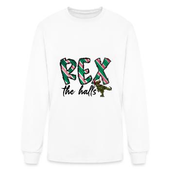 Rex The Halls - Men's Long Sleeve T-Shirt - white - Front