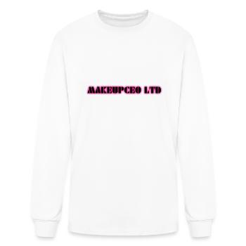 makeupceo ltd logo 128 - Men's Long Sleeve T-Shirt - white - Front