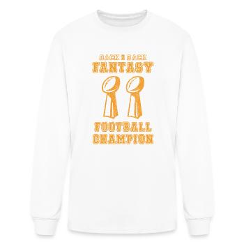 Back to Back Champion Fantasy Football Draft Party - Men's Long Sleeve T-Shirt - white - Front