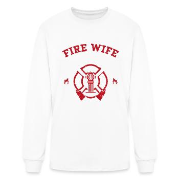 Fire Wife - Firefighter - Men's Long Sleeve T-Shirt - white - Front