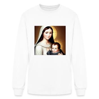 Mother Mary and Baby Jesus - Men's Long Sleeve T-Shirt - white - Front