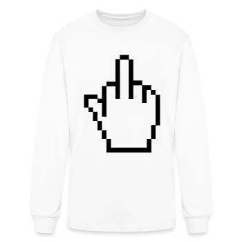 Middle_Finger__1c - Men's Long Sleeve T-Shirt - white - Front