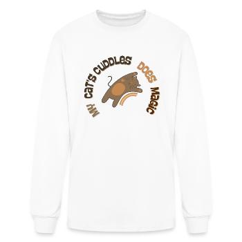 Cat Cuddles - Men's Long Sleeve T-Shirt - white - Front