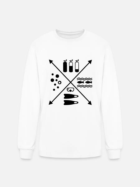 Scuba Diving - Men's Long Sleeve T-Shirt - white
