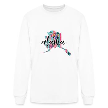 Alaska Map - Men's Long Sleeve T-Shirt - white - Front